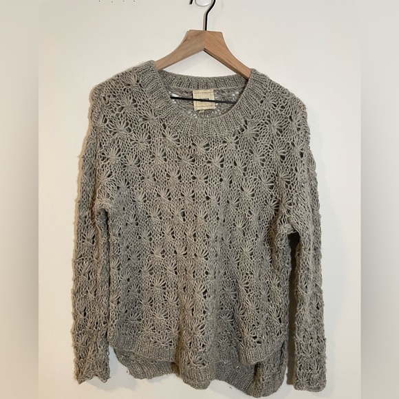 Augden New York Sweaters - Augden New York Hand Crafted in Bolivia Gray Knit Sweater 100% Alpaca Sz Medium